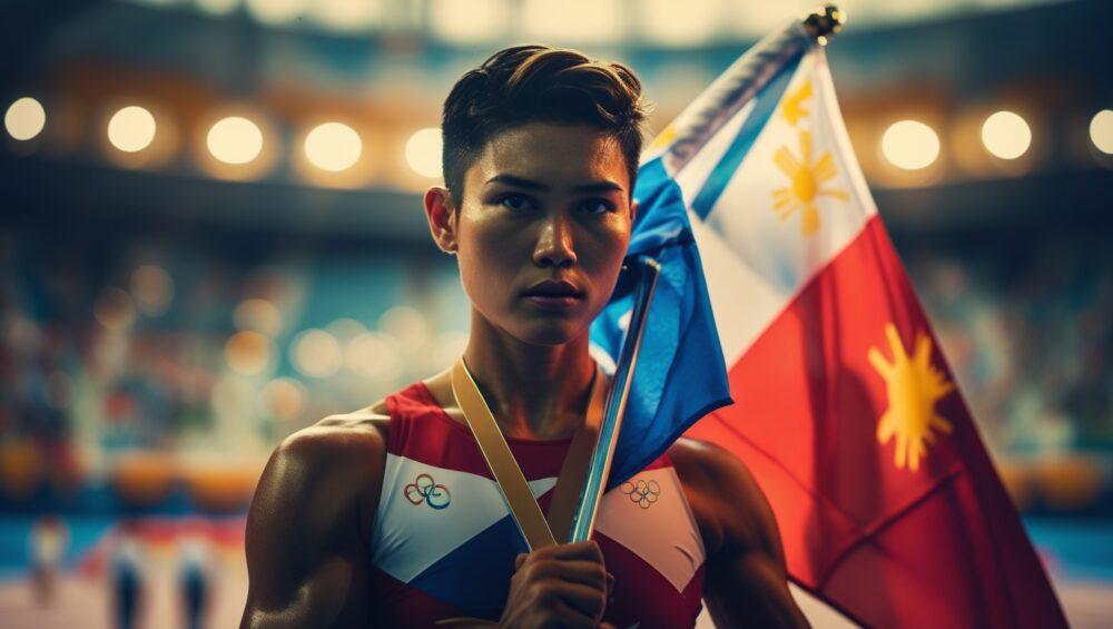 A Man at the Olympics in the Philippines