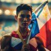 A Man at the Olympics in the Philippines